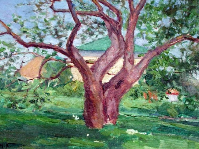 Сочинение по картине: Кузнецов - "Этюд к картине Усадьба весной"